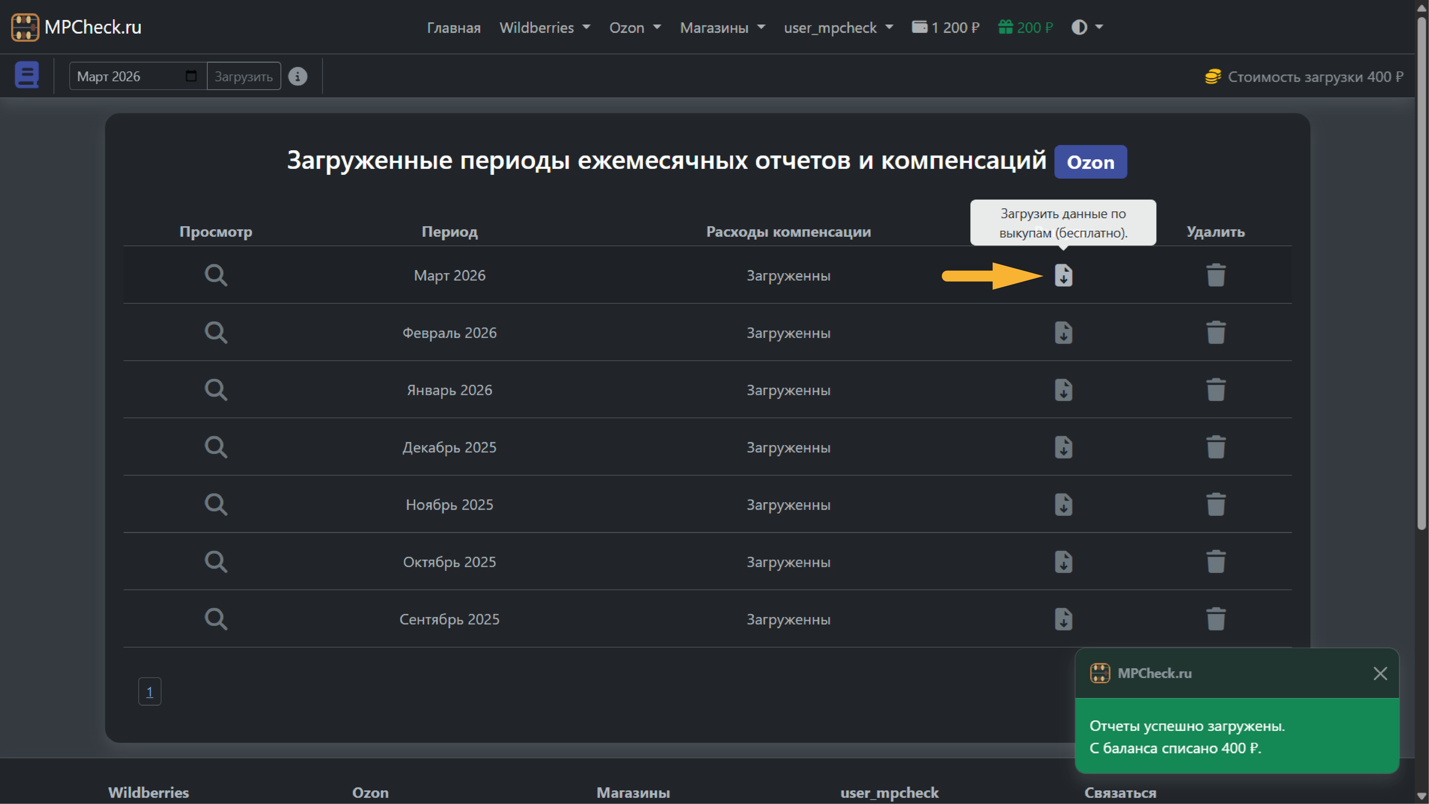 Шаг 4: Обработка ошибок при загрузке отчетов Wildberries